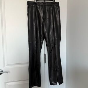 Abercrombie & Fitch Black Faux Leather Pants